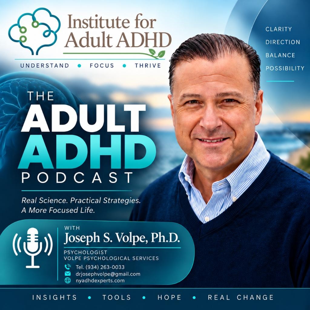 The Adult ADHD Podcast with Joseph S. Volpe, Ph.D. — podcast cover art